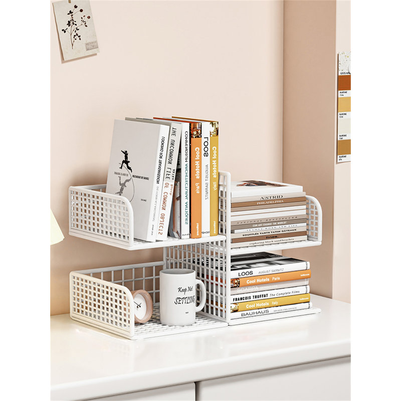 Organisateur de bureau en métal Marishka, Blanc