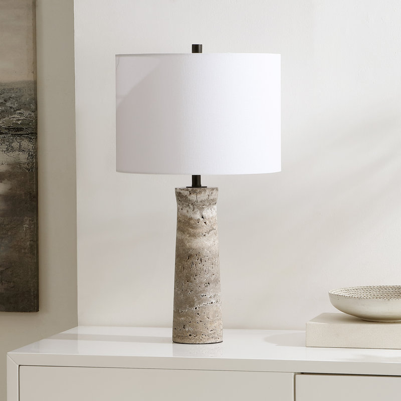 Murano Stone Table Lamp, Gray