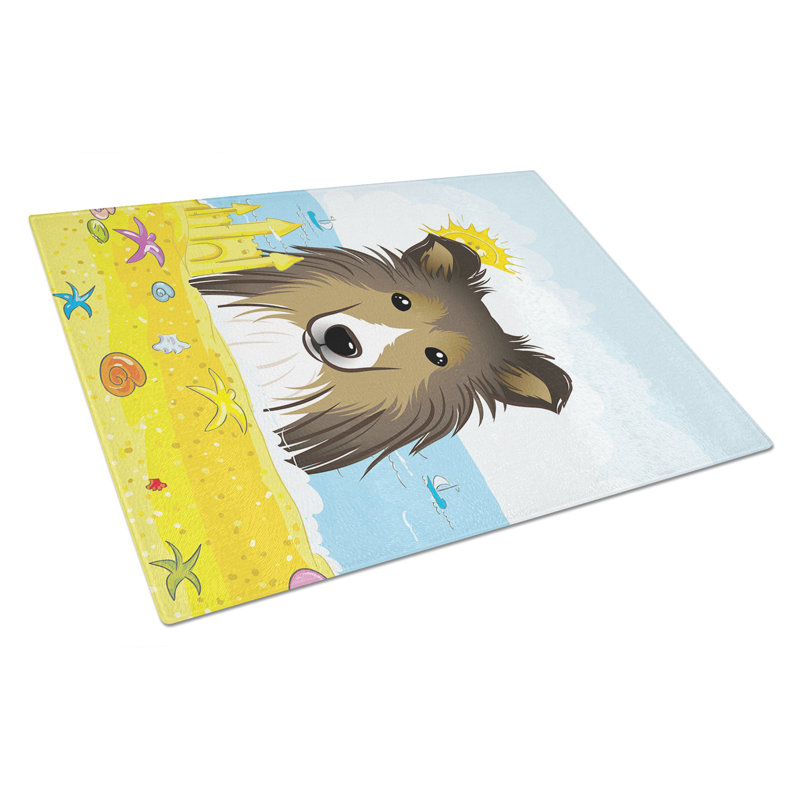 Planche à découper en verre trempé d’été caroline, Berger Shetland