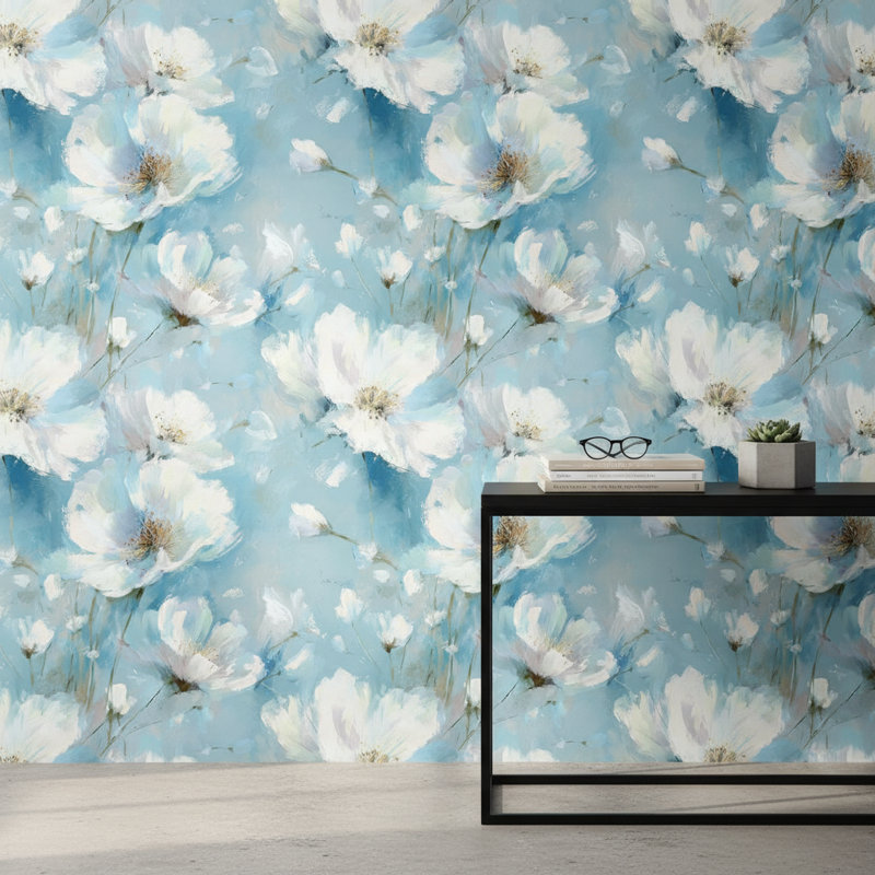 Papier peint floral impressionniste