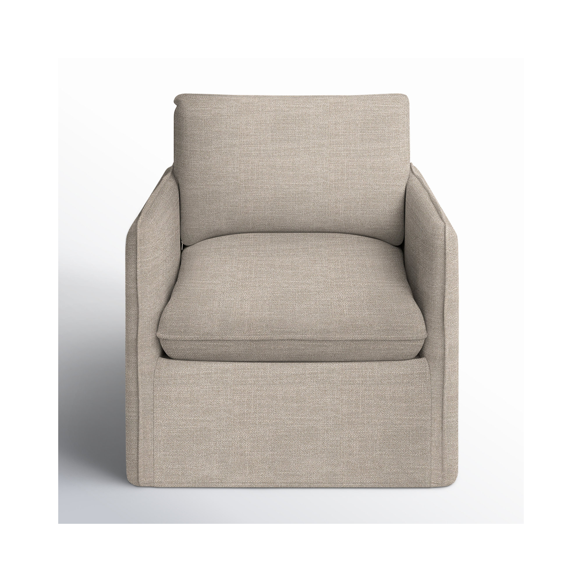 Bellatrix Slipcovered Armchair, Conversation Ivory Basketweave