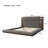 Oryss Modern Platform Bed with Integrated Nightstand and Velvet Upholstery-116844570