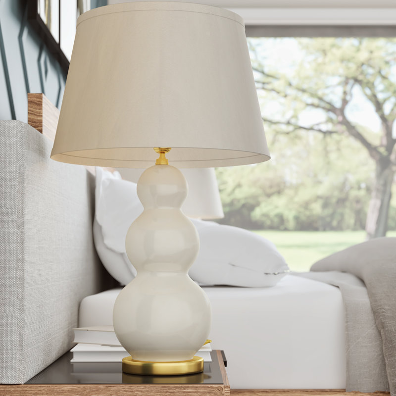Lampe de table 27 po Alonah, Blanc