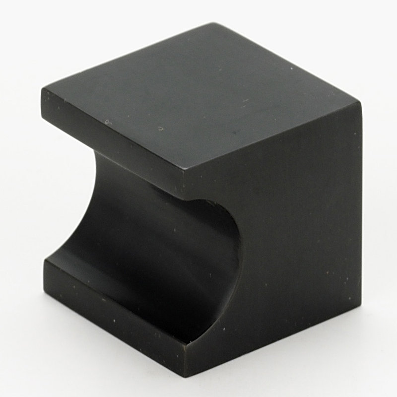 Contemporary II Square Knob, Bronze, 1" H x 1" W