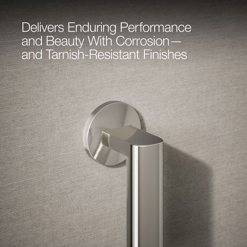 Components™ 18-In Grab Bar, 18" W, Polished Nickel