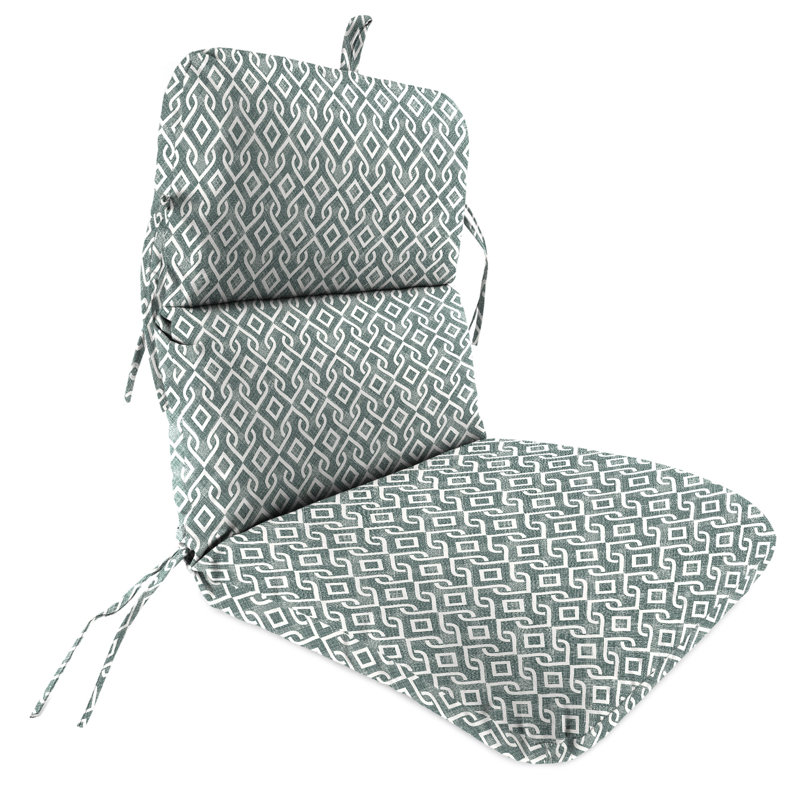 Byrom 22" x 45" Outdoor Chair Cushion with Ties and Loop, Lunasa Volcanic