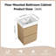 Meuble-lavabo simple avec plateau en résine 23,64 po Camarri-159667770