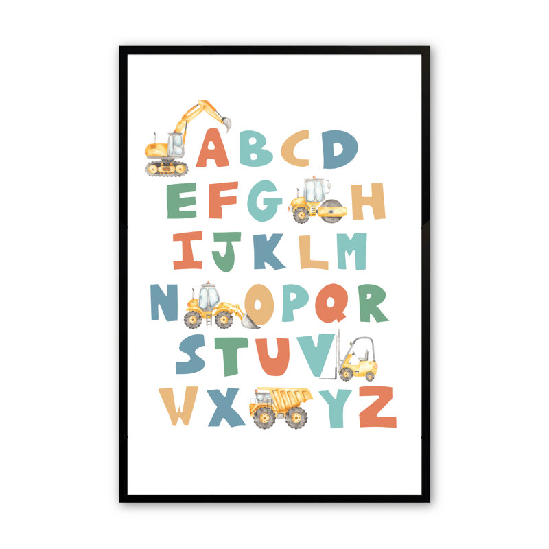 Demarious Construction Alphabet par Lauren Thomas, Noir satiné, H 14 po x l 11 po x P 1,25 po