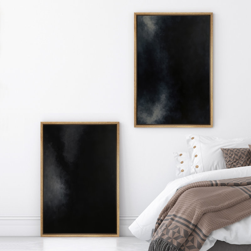 2 pièces, reproduction d'art sur toile encadrée pour une décoration moderne, H 24 po x l 16 po, Naturel