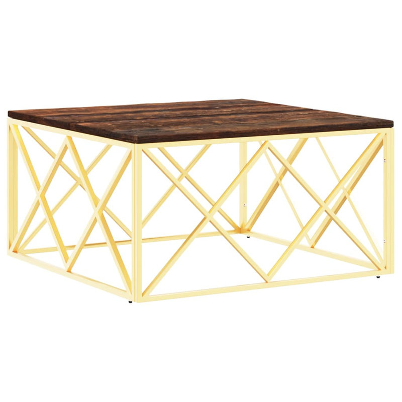 Criselda Frame Coffee Table, Golden frame