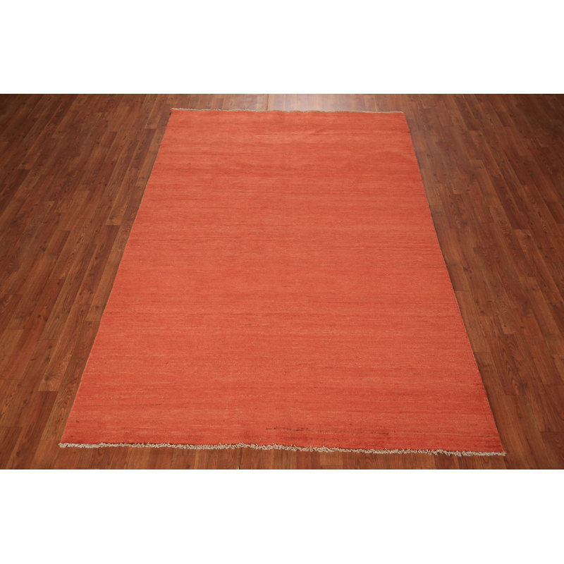 Tapis orange et rose Gabbeh