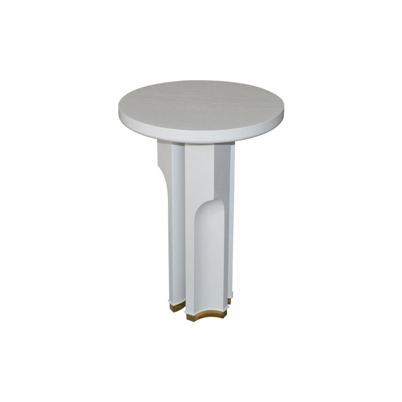 Alheide Pedestal End Table, Grey