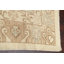 Tapis oriental à motif géométrique végétal Khotan noué à la main 9 x 12