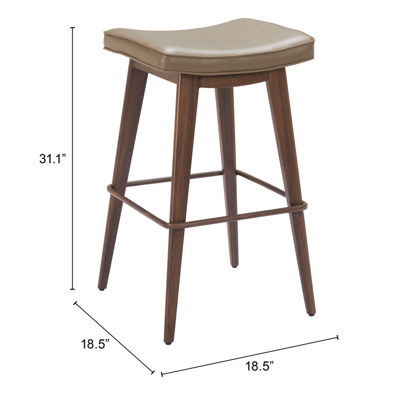 Ensemble de 2 tabourets de bar Kawayne Divat, Taupe, Tabouret de bar (siège d'une hauteur de 31,1 po)