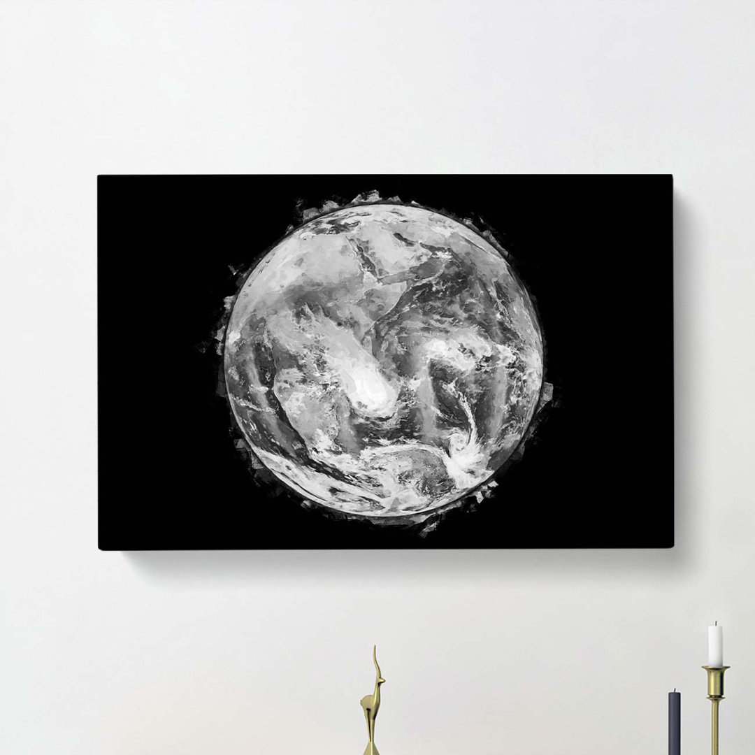 Satellite Image Of Earth In Abstract - Wrapped Canvas