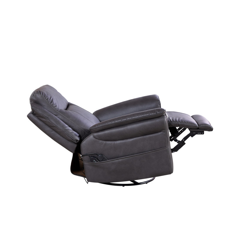 Liyasi Okin Motor Rocking And 240 Degree Swivel Single Sofa Seat Recliner Chair  Infinite Position, Gray