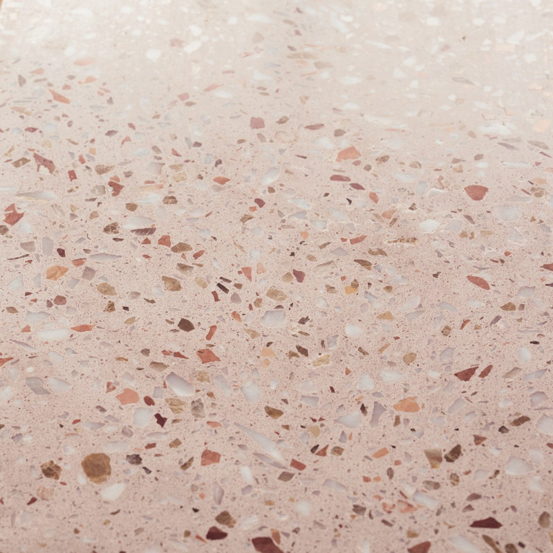 Ava Premium Terrazzo Bathroom Vanity Top, 145 cm x 25 cm, Pink