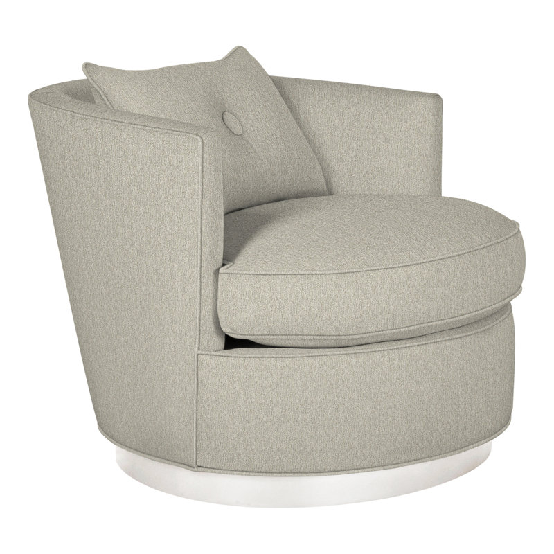 Michael Weiss 34" Bernadette Swivel Chair, Casa Blanca, Ian Smoke