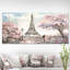Paysage urbain «Eiffel avec fleurs roses», peinture-35109229-35109233