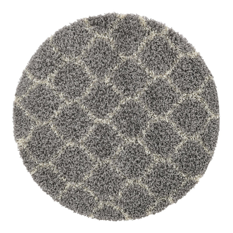 Geometric Indoor Rug, Round 3'3"