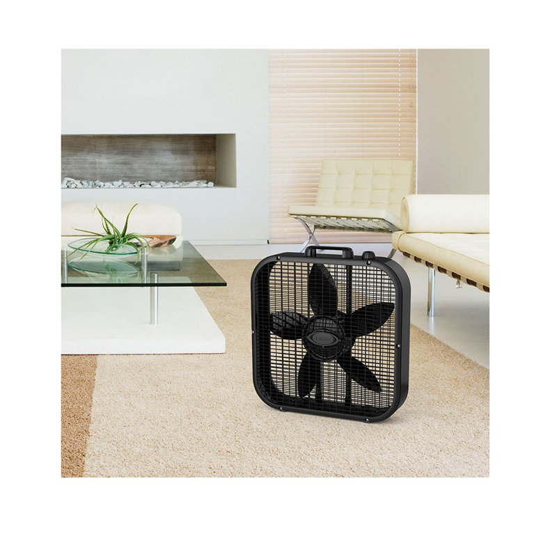 Ventilateur carré 21,75 po Lasko, Noir