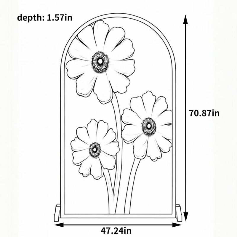 Delmont, 70.87" H x 47.24" W x 1.57" D