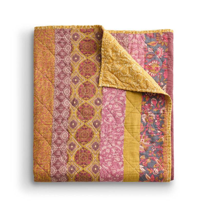 Jeté Greenland Home Fashions Marigold - 50 po x 60 po, motif floral botanique