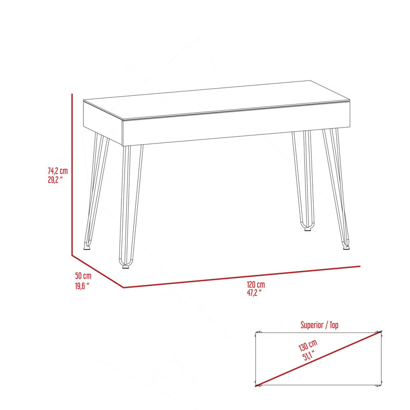 Bureau 120 tiroirs Rolo, bureau, acajou