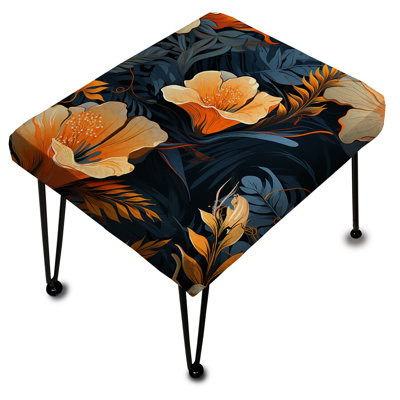Motif tropical de crépuscule tropical - repose-pieds rectangulaire tropical