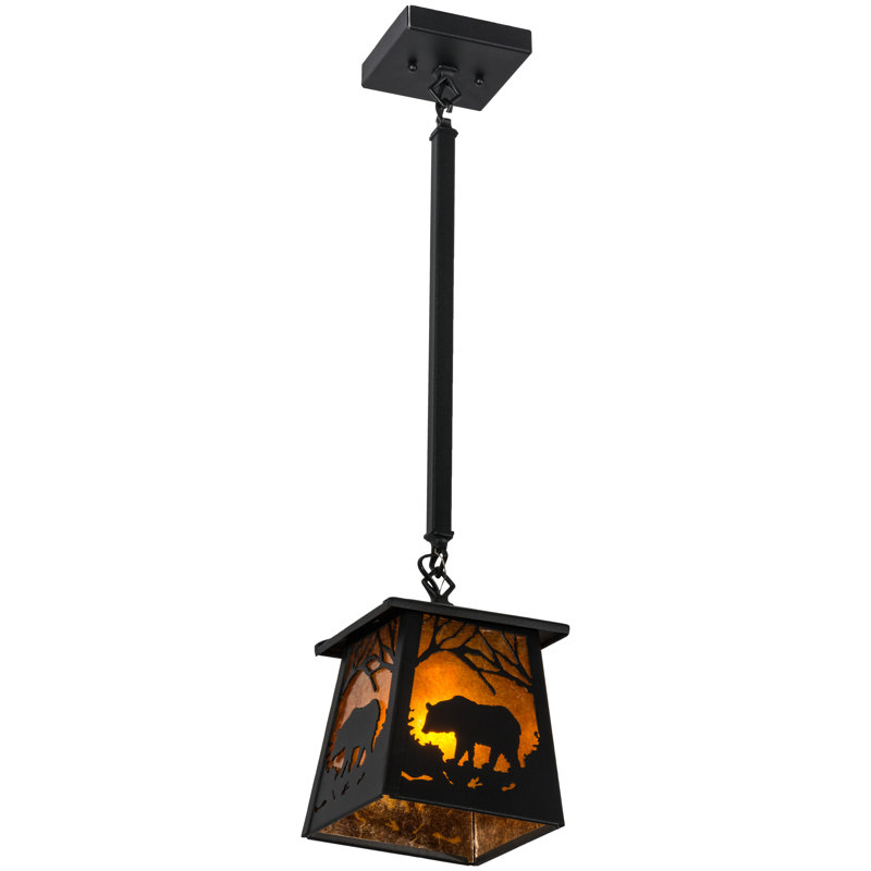 Rustic Lodge 1 - Light Pendant, Black