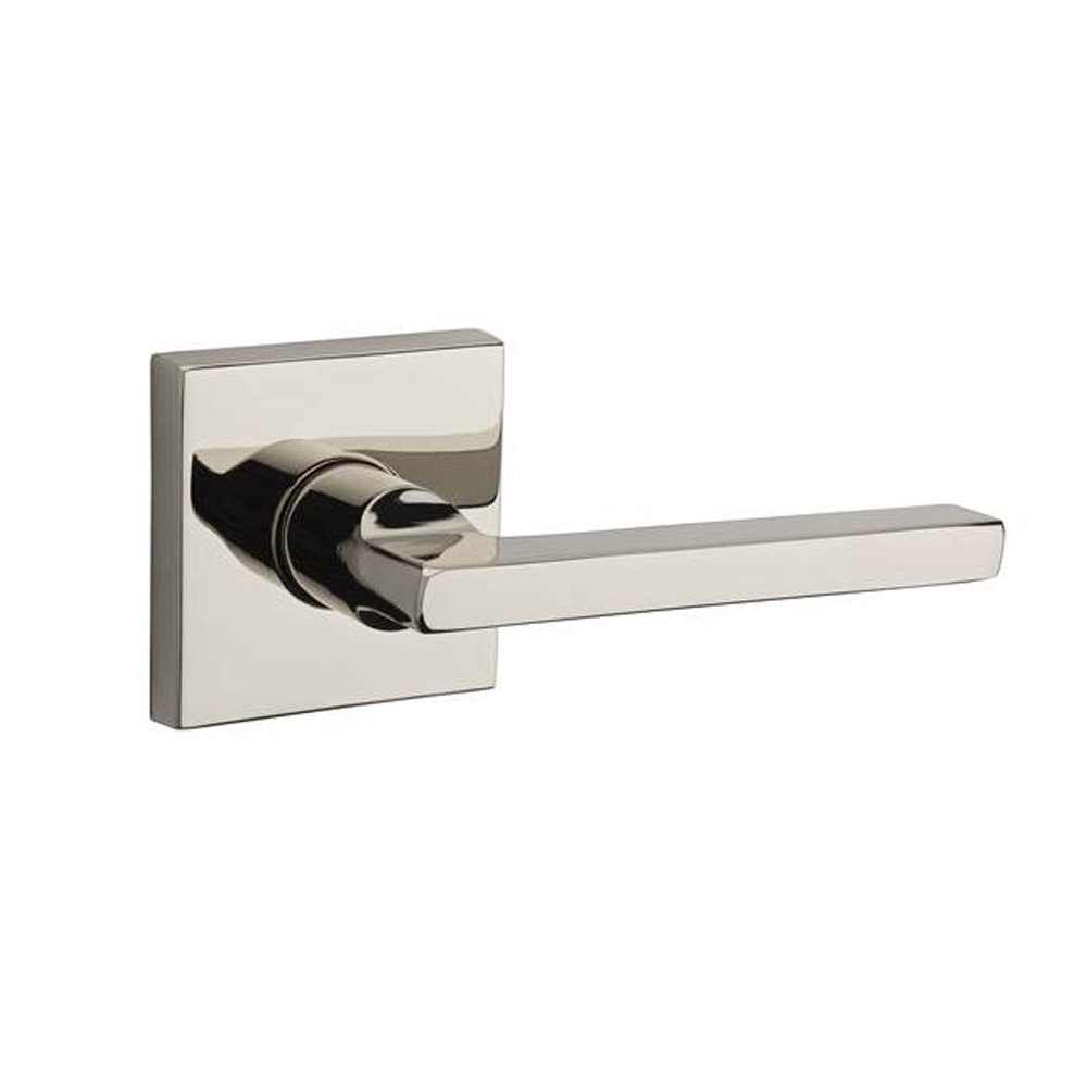 Single Dummy Door Lever with Contemporary Square Rose Baldwin Handle 