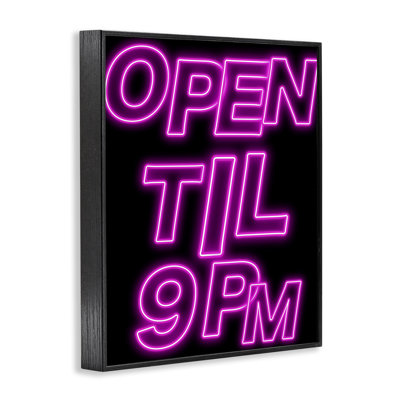 Estampe numérique rétro ouverte jusqu'à 21 h, dessin de House of Lulu