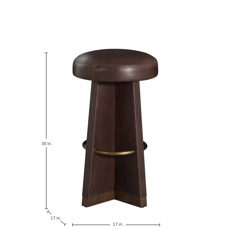 Plateau Leather Swivel Stool, Dusk, Bar Stool (30” Seat Height)