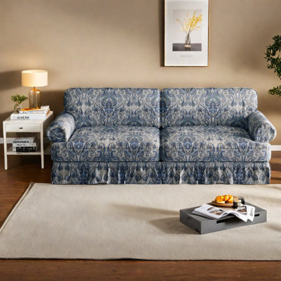Canapé 3 places durable en tissu Oxford, design Mid-Century pour la maison et le bureau
