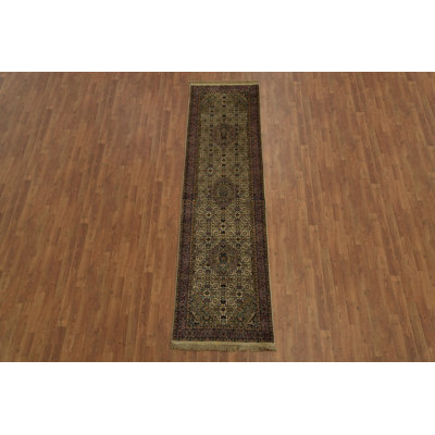 Oriental Wool Traditional Runner Rug Geometric 3x10