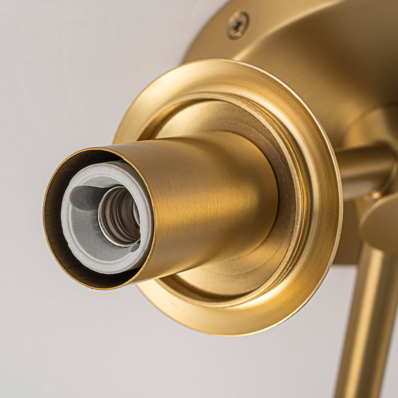 Glass Semi Flush Mount, Gold