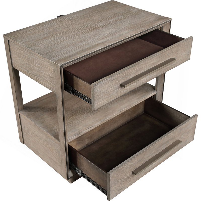 Table de chevet 2 tiroirs