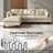 Amando 101"W Mid-Century L-Shape Genuine Leather Reversible Modular Sectional Sofa-2010619757