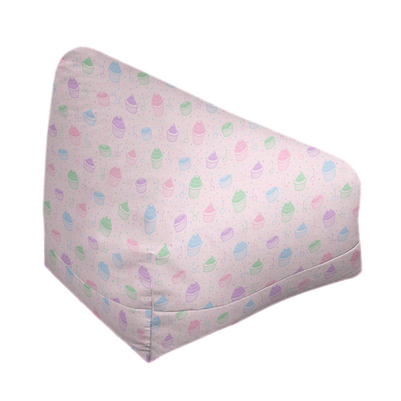 Leffel Bean Bag Chair & Lounger, No Fill, 120" H x 2" W x 60" D, Pink/Green/Blue