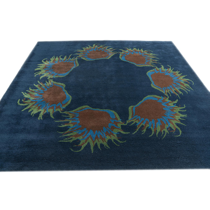 Tapis bleu marine Mullan