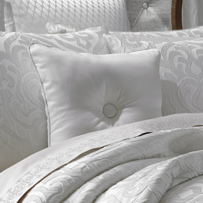 Astoria - White 16" Square Decorative Throw Pillow