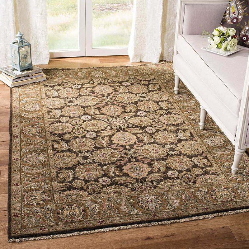 Tapis oriental brun en laine Stiles, Rectangle 10 pi x 14 pi