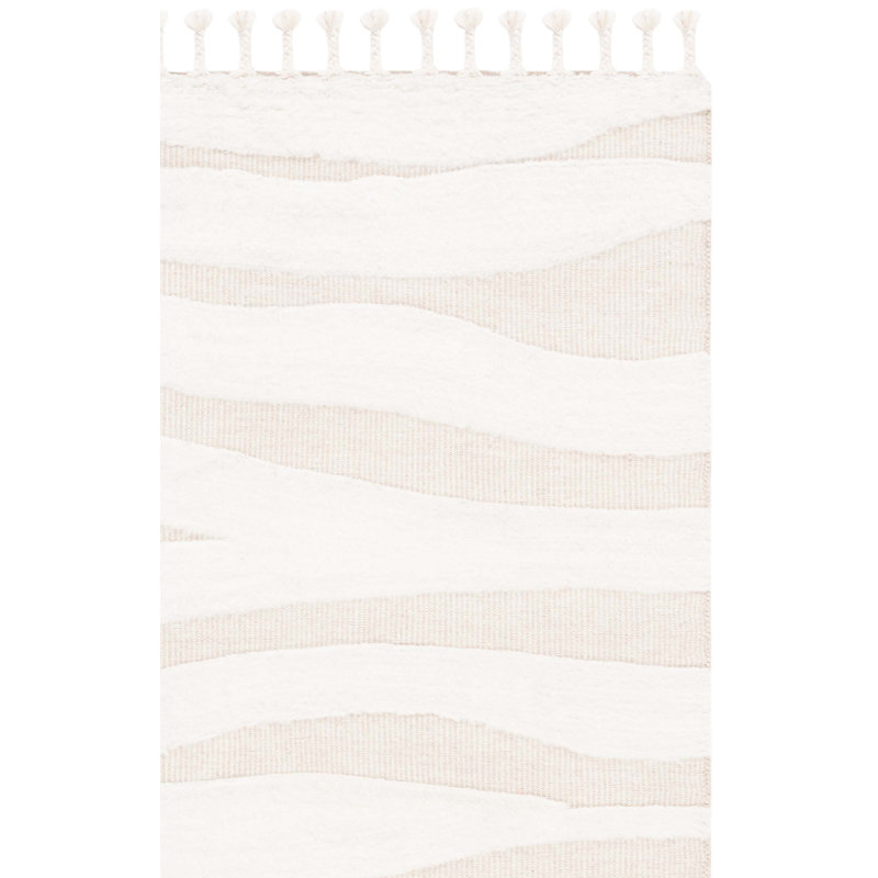 Terrin Hand Woven Wool Pile Abstract Rug, Rectangle 6' x 9'
