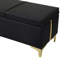 Rangement noir avec pieds en métal, élégant pour la maison, la chambre à coucher et le salon, banc spacieux rembourré noir et design