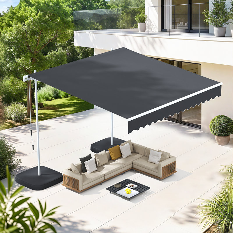 Auvent autoportant rétractable avec base lestée, H 96 po x l 156 po x P 96 po
