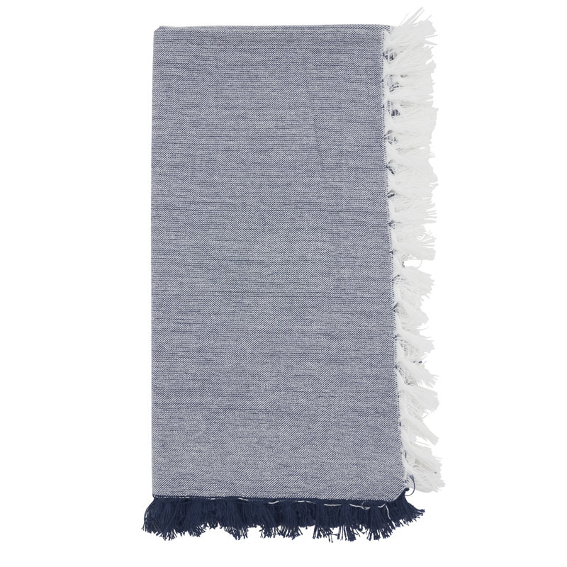 Serviettes décoratives en coton (ensemble de 4), Bleu