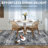 Vintage Floral 10x13 Area Rug Washable Area Rug Stain Resistant Carpet Touch Folding Floor Cover for Bedroom Apartment Living RoomDark Grey-1418477299-1418477300
