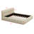 Queen Size Upholstered Platform Bed – Thick Fabric, Grounded Design-185905452