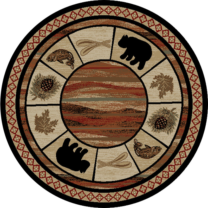 Tapis géométrique Haysi Haysi, Rond 7 pi 10 po