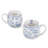 blue toile Tea Set for 2 pers